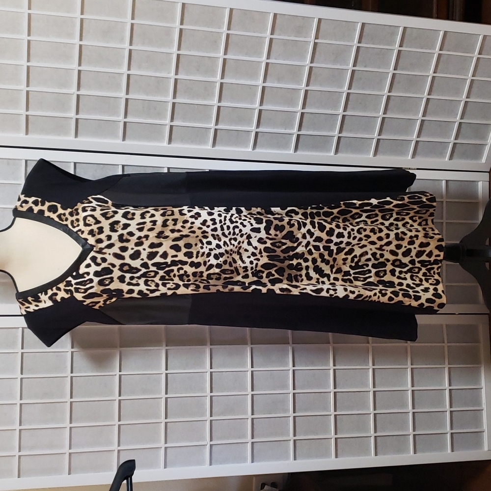 Lane bryant dress size 20 cheetah print leather